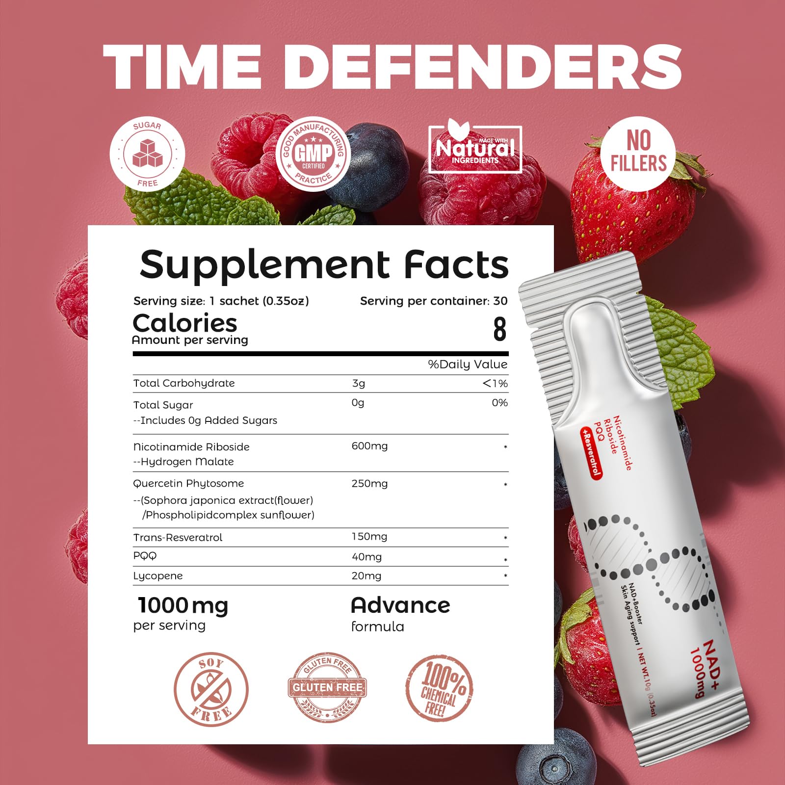 NAD+ Liquid Supplement 1000mg 30 Sachet, Nicotinamide Riboside & Resveratrol with PQQ DNA Repair Advanced NAD Supplement for Men & Women,Boosts Cellular Energy NEWOLITE Au supplements