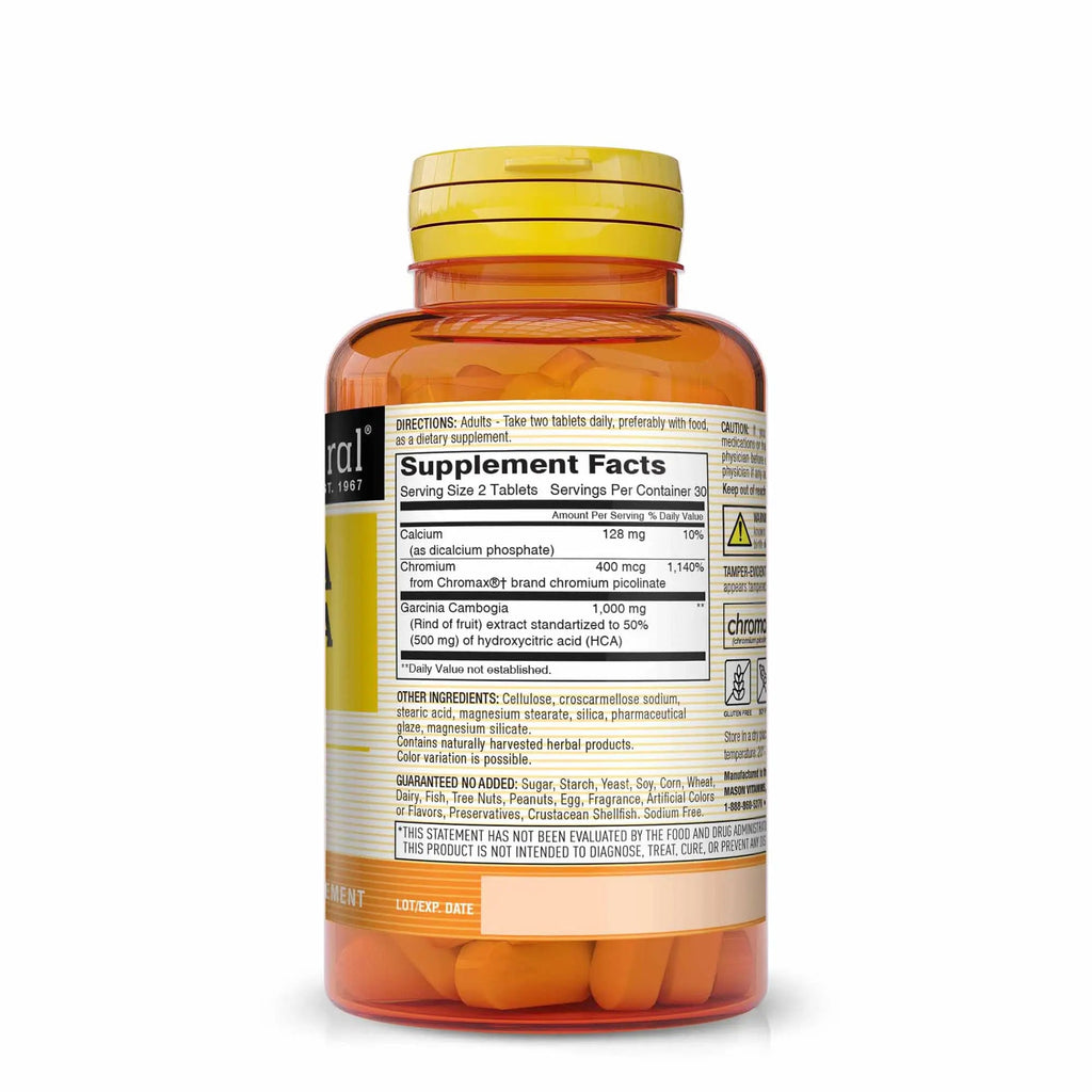 MASON NATURAL Garcinia Cambogia 500 mg HCA with Calcium and Chromium MASON NATURAL Au supplements