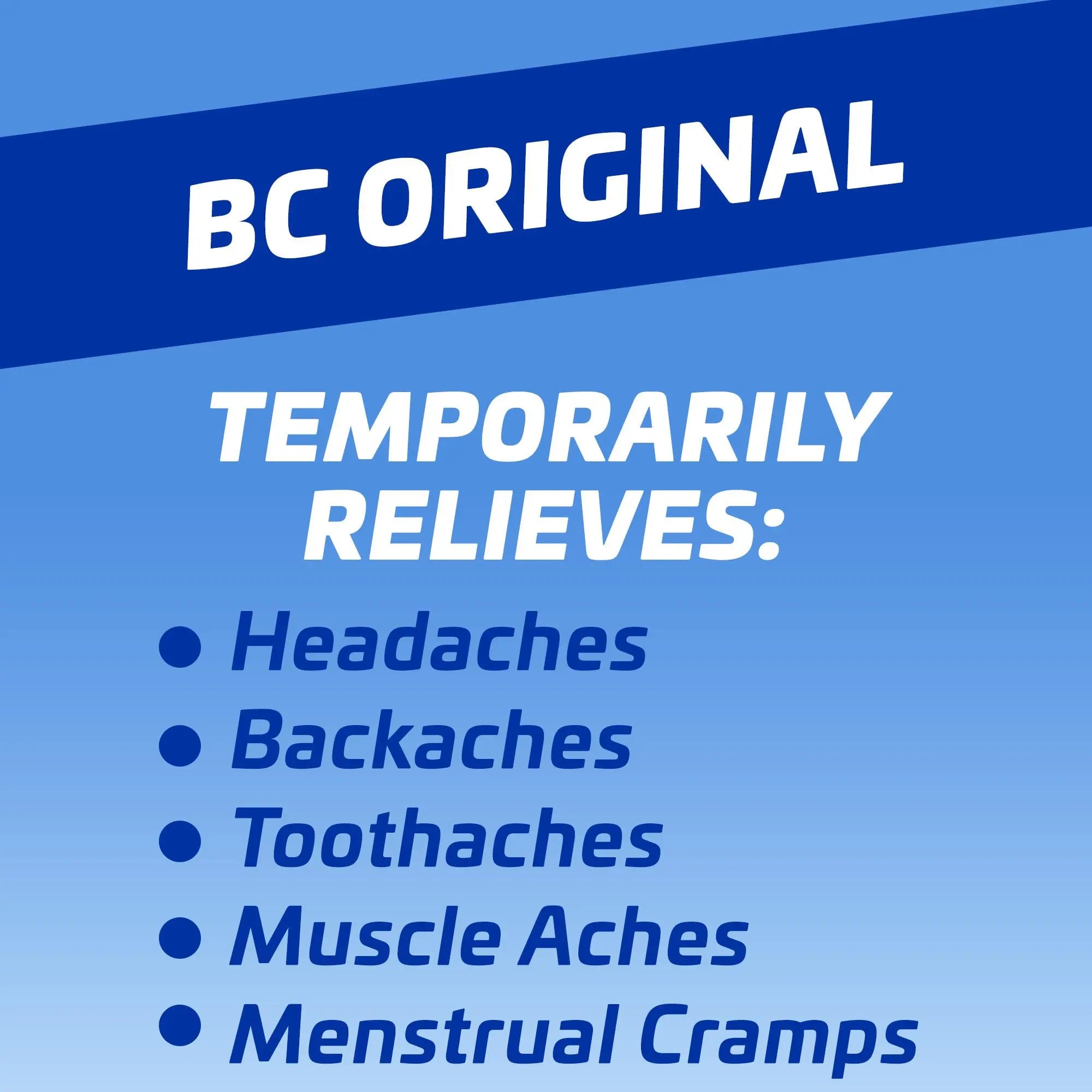 BC Original Headache Relief Powder, Dual-Action Aspirin & Caffeine Dissolve Packs, to Relieve Body Aches, Toothaches & Menstrual Cramps, 50 Count BC Au supplements