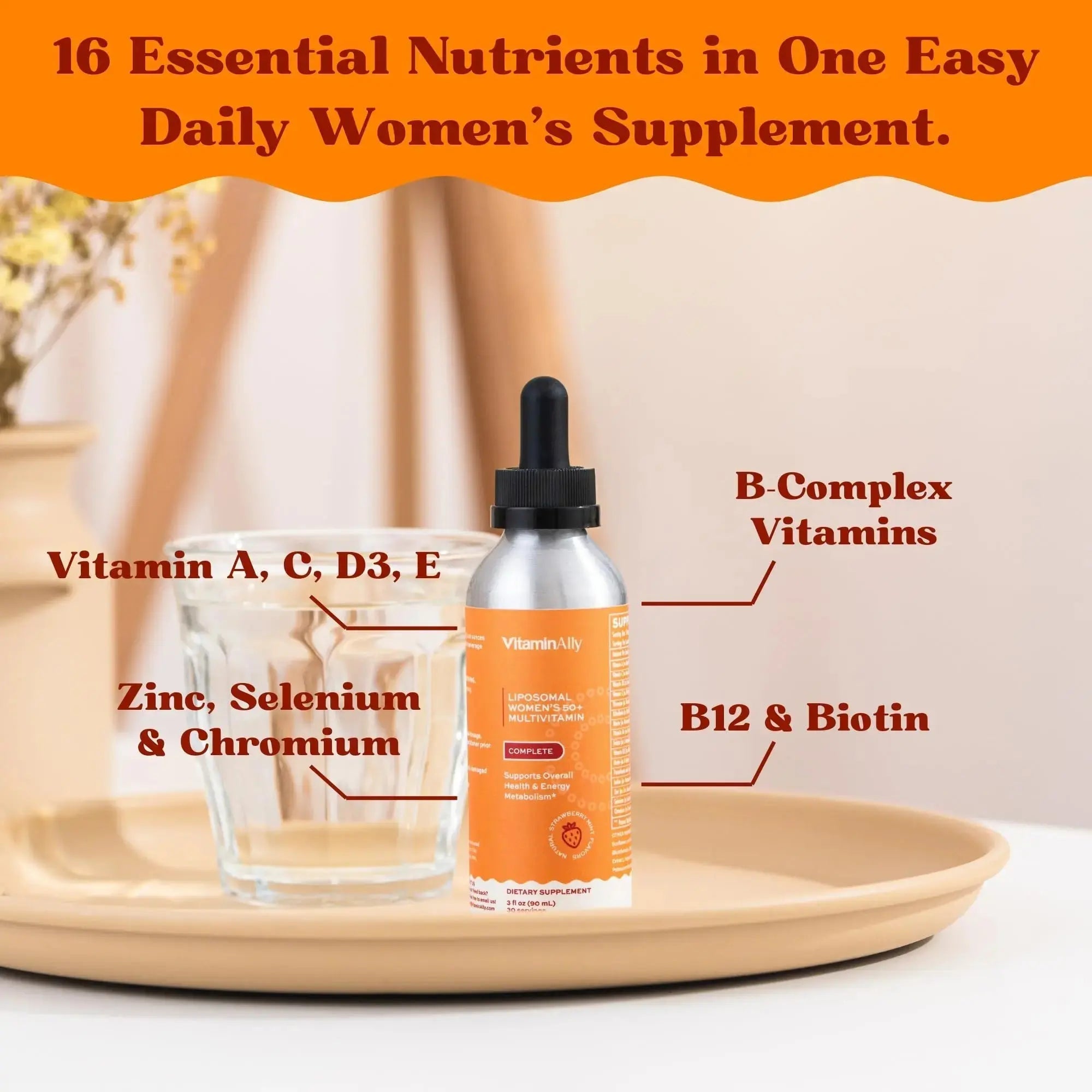 Vitaminally Women’s 50+ Liposomal Liquid Multivitamin – 16 Essential Vitamins & Minerals for Energy, Bone & Immune Support Vitaminally Au supplements