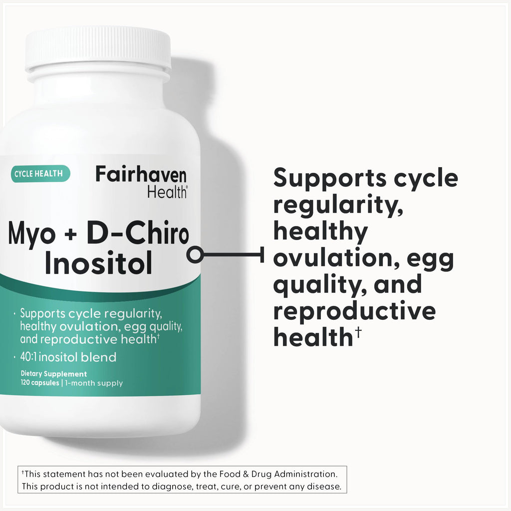 Fairhaven Health Myo-Inositol and D-Chiro Inositol Supplement for Women | 40:1 Ratio | Female Fertility Supplement for Women and Hormone Balance* | Vegan | 120 Myo & D-Chiro Inositol Capsules Fairhaven Health Au supplements