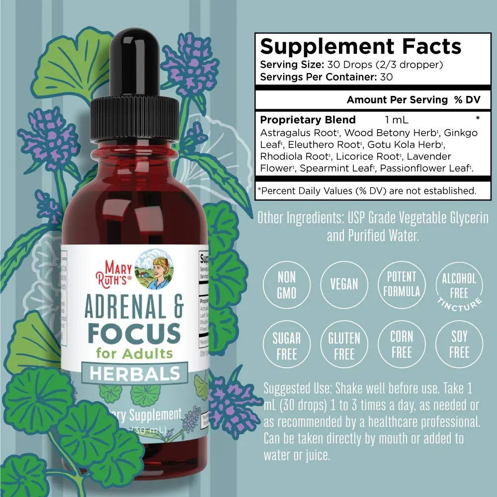 MaryRuth Organics Nootropic Focus Supplement for Adults | USDA Organic | Ginkgo Biloba MaryRuth Organics Au supplements
