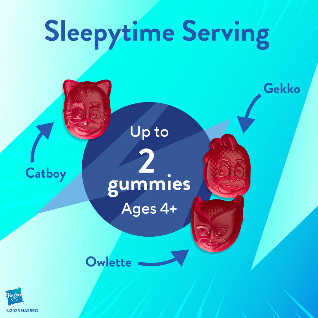 L'il Critters PJ Masks Melatonin Gummy Supplements, 60 Gummies