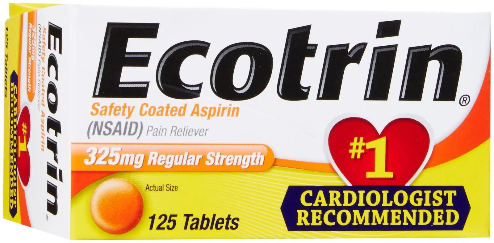 Ecotrin Regular Strength, 125 ct Ecotrin Au supplements