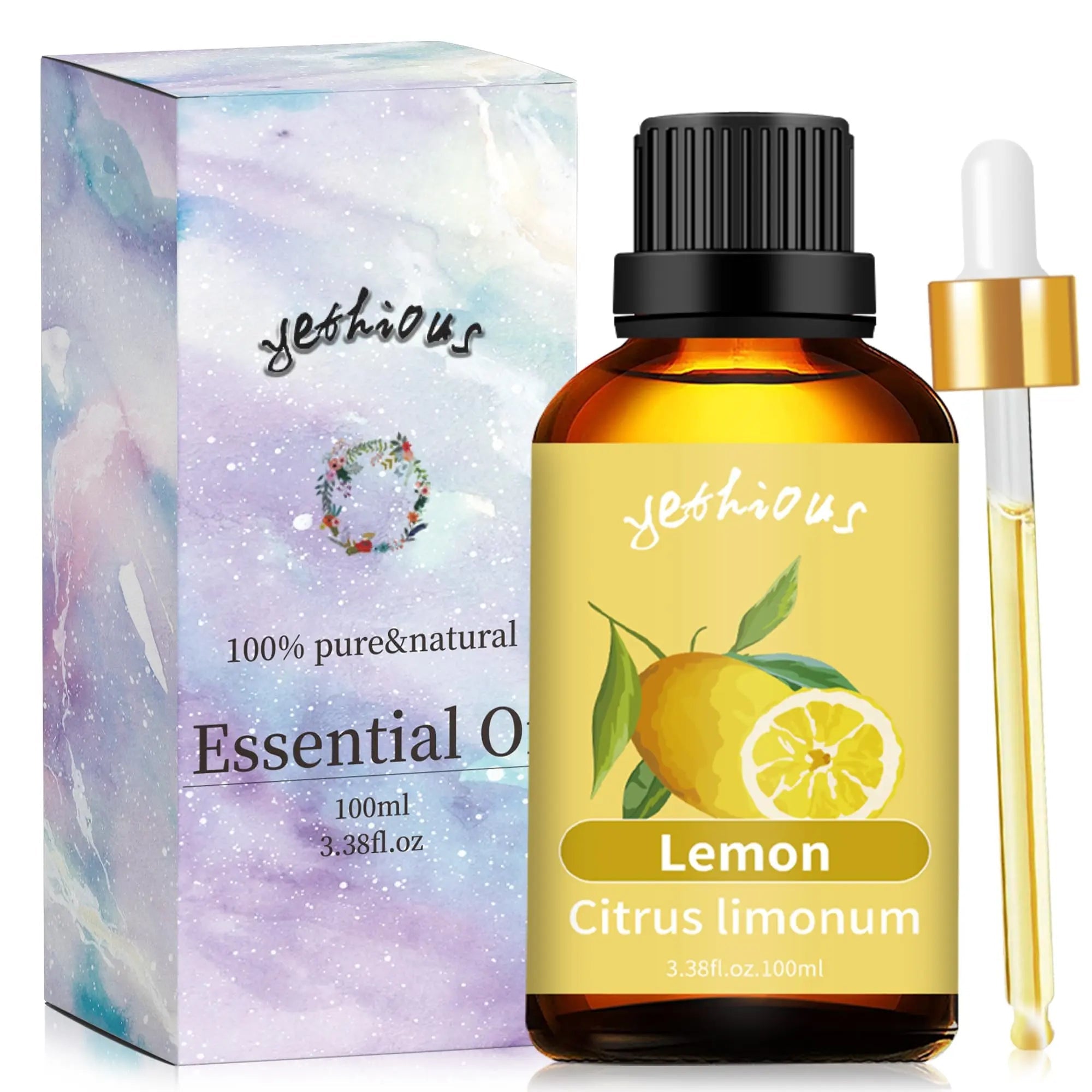 yethious Lemon Essential Oil Lemon Essential Oill for Diffuser, Perfume, Body, Skin, Hair, Candle Soap yethious Au supplements