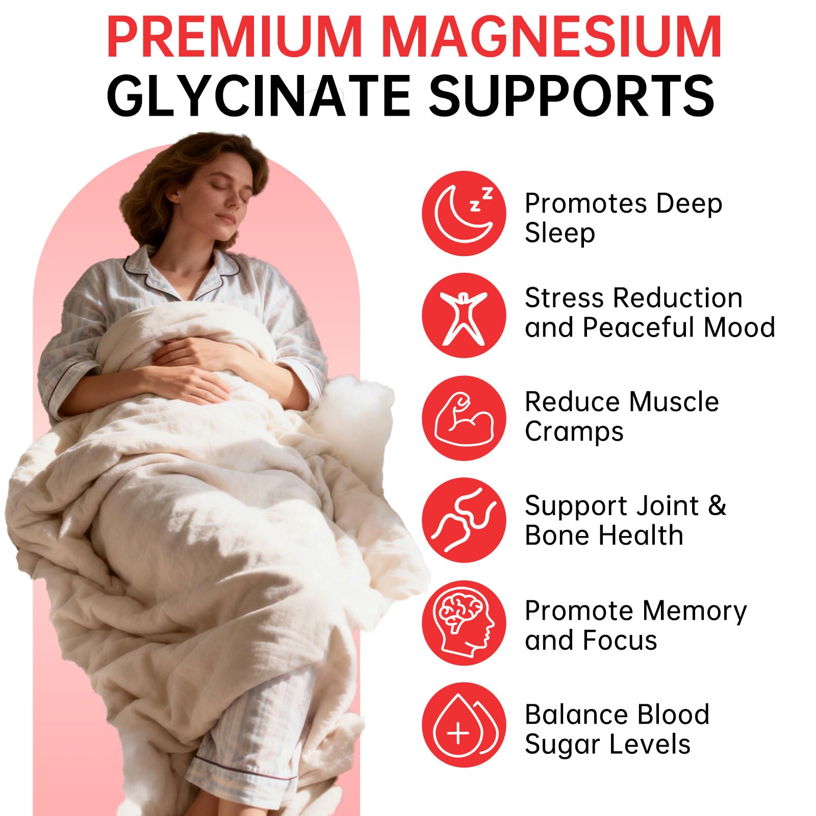 Magnesium Glycinate Gummies 500mg – Sugar Free Magnesium Gummies with L-Theanine - Sleep, Calm, Stress Relief for Adults & Kids 4+