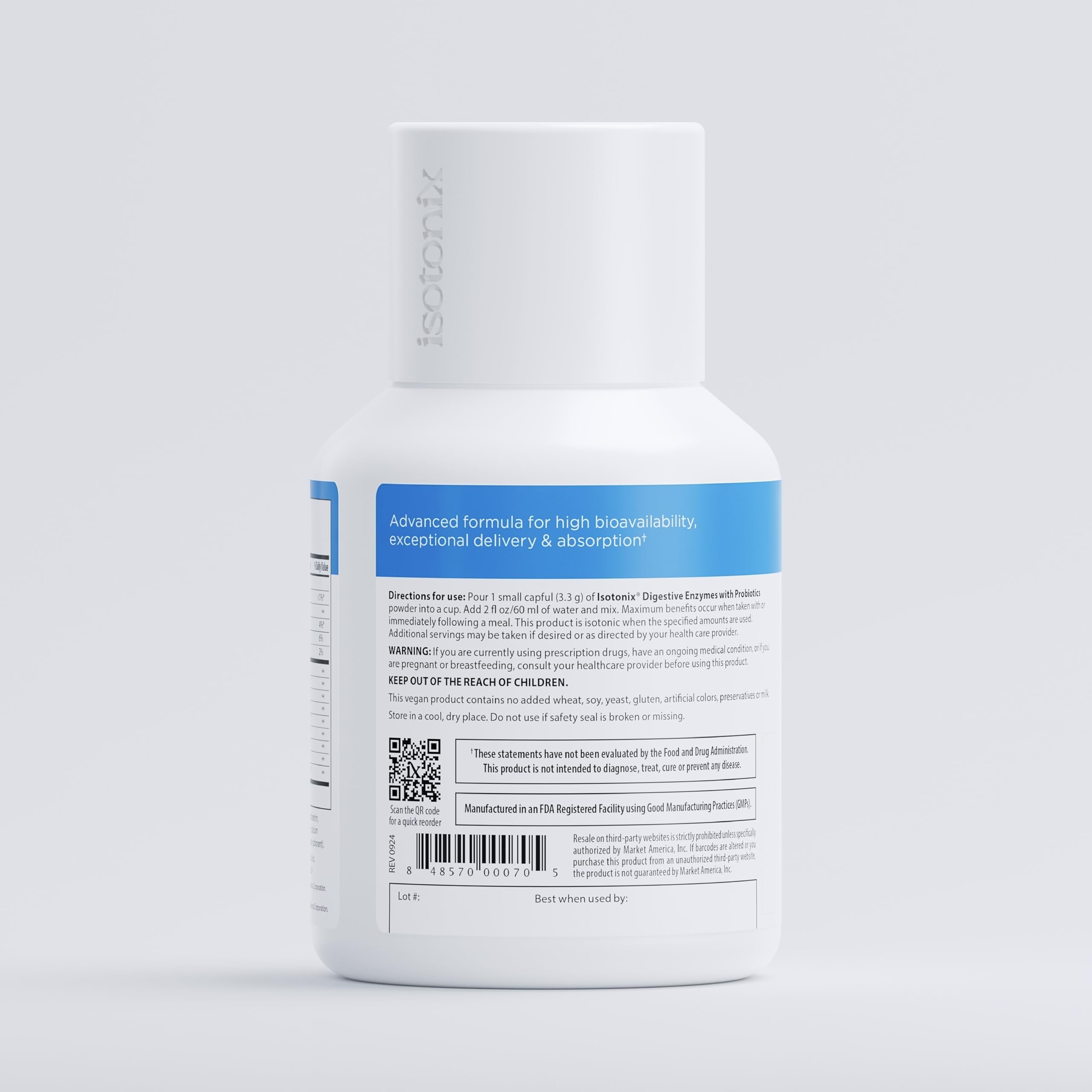 Isotonix® Digestive Enzymes with Probiotics | DigeZyme® Multi-Enzyme Complex & Lactospore® Bacillus Coagulans | Nutrient Absorption, Gut Balance & Digestive Health