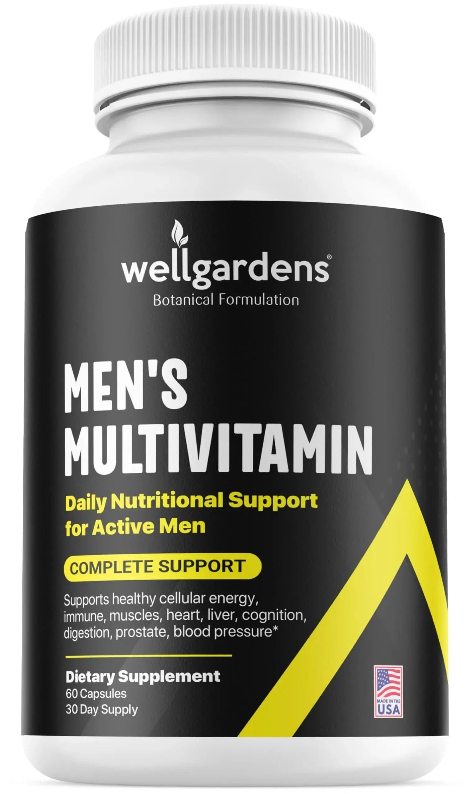 100% Pure Multivitamin for Men - Daily Mens Multivitamins, Multiminerals Supplement for Energy, Focus, Performance, Immune and Male Support Wellgardens Au supplements