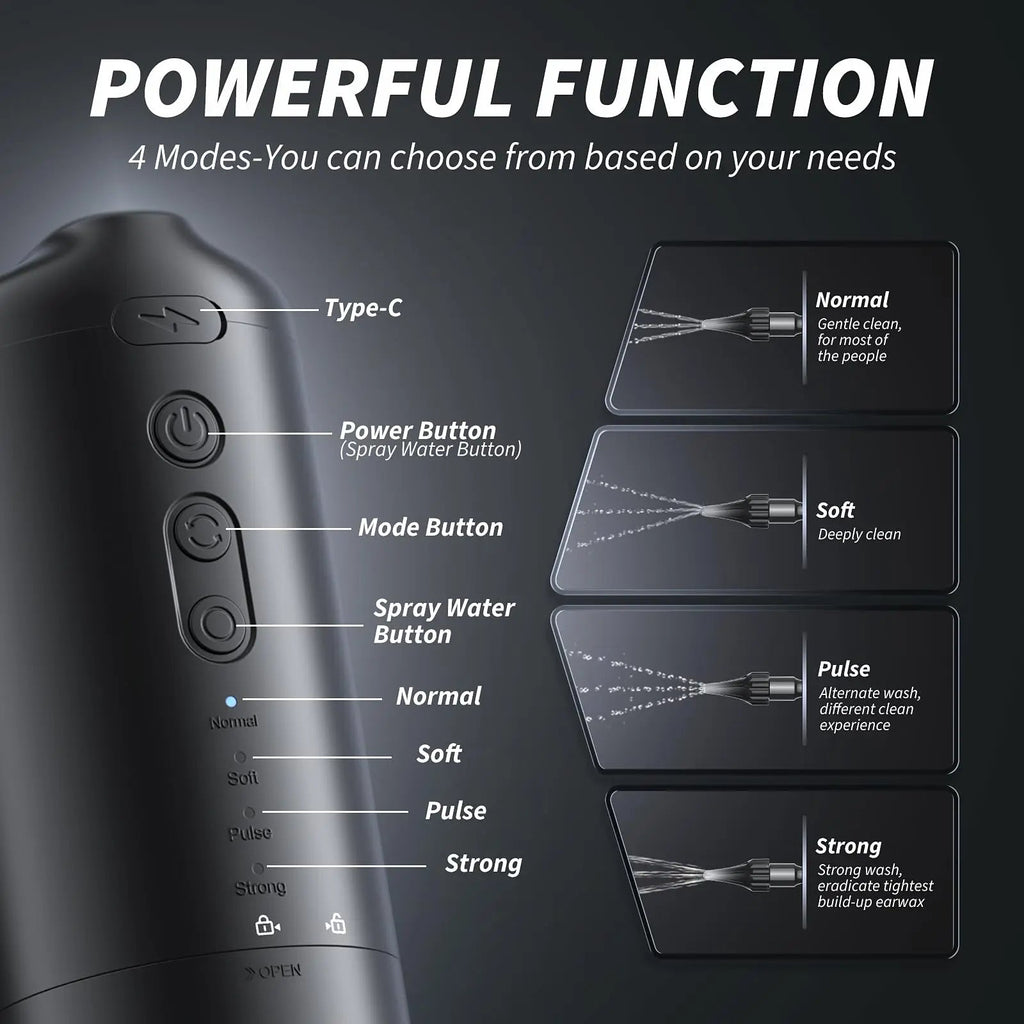 Ear Wax Removal - Electric Ear Irrigation Flushing System - Water Powered Ear Lebbtl Au supplements