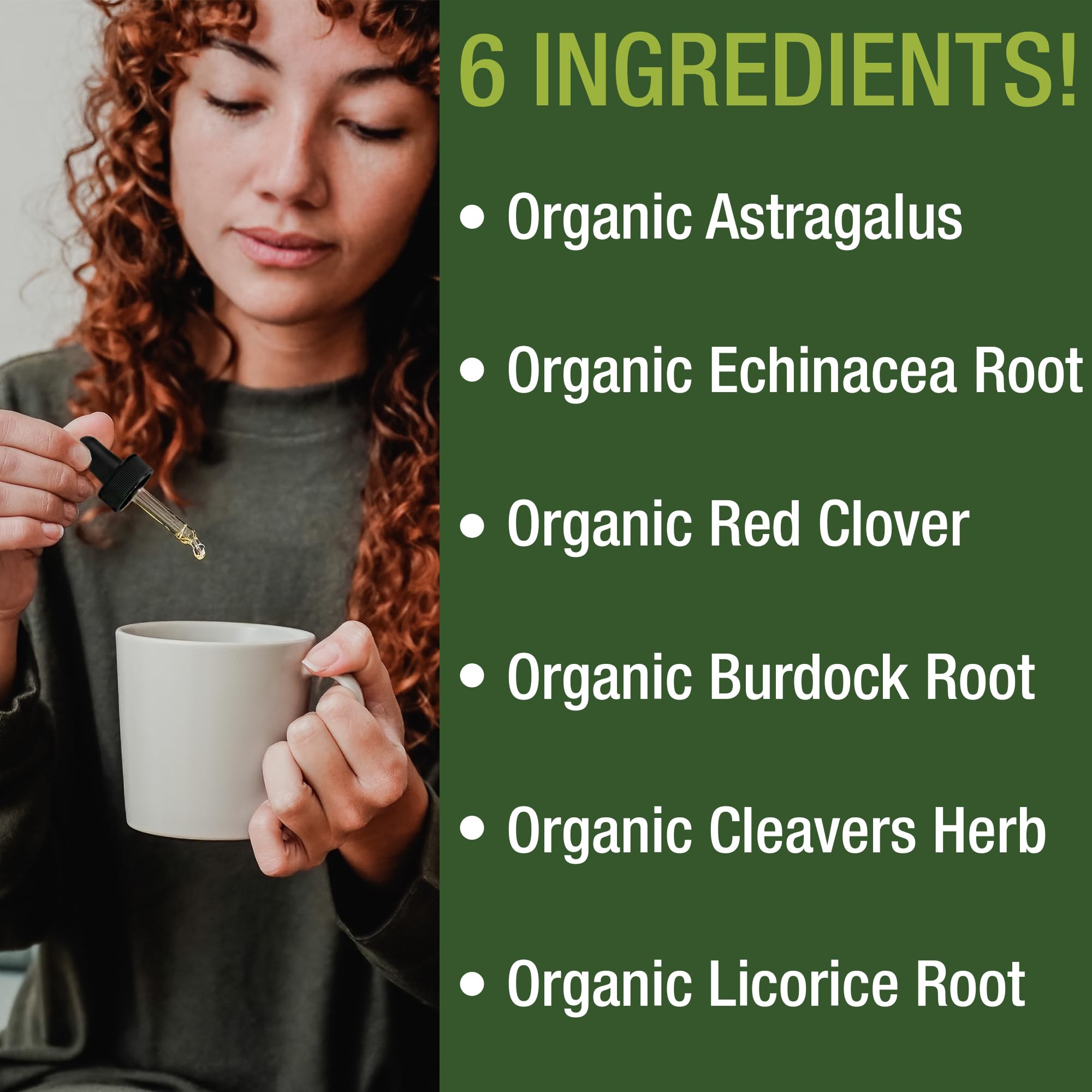 USDA Organic Lymphatic Drainage Drops. Sugar Free, Tasty 6-in-1 Lymph System Support for Detox, Cleanse. Vegan Supplement with Astragalus, Echinacea, Red Clover, Cleavers Herb, Licorice & Burdock Root Peak Performance Au supplements