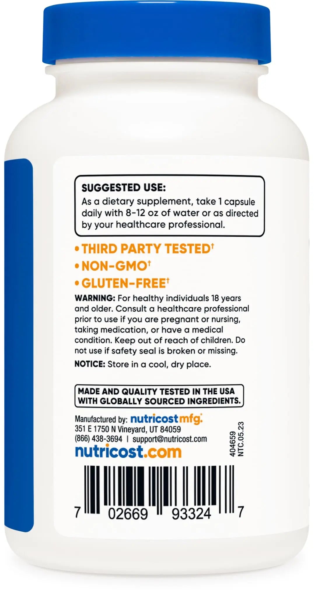 Nutricost High Potency Vitamin B Complex 460mg, 120 Capsules - with Vitamin C - Energy Nutricost Au supplements
