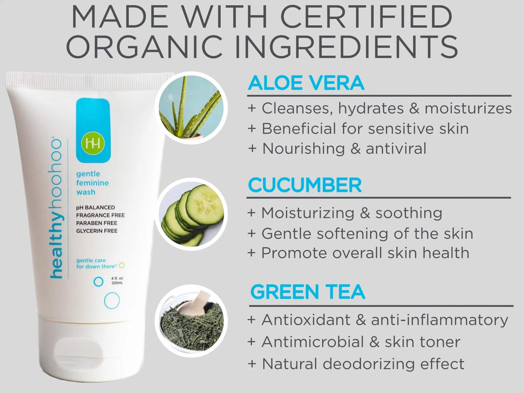 healthy hoohoo Gentle Feminine Wash - Organic Ingredients, pH Balanced, Fragrance Free healthy hoohoo Au supplements