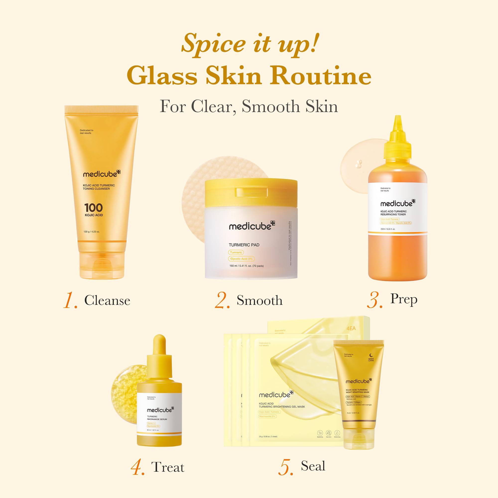 medicube Kojic Acid Turmeric Smoothing Toner for Face & Body | Lightweight Toner for Balancing Uneven Skin Tone & Texture