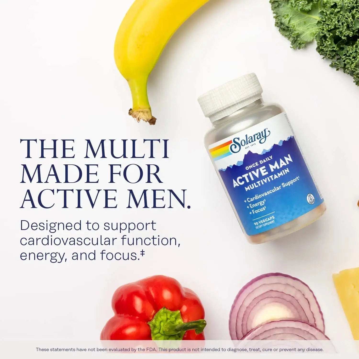 SOLARAY Once Daily Active Man Multivitamin - Cellular Energy and Immune Support Supplement w/Vitamin D, Vitamin C, B12, B6, Zinc, Lutein SOLARAY Au supplements