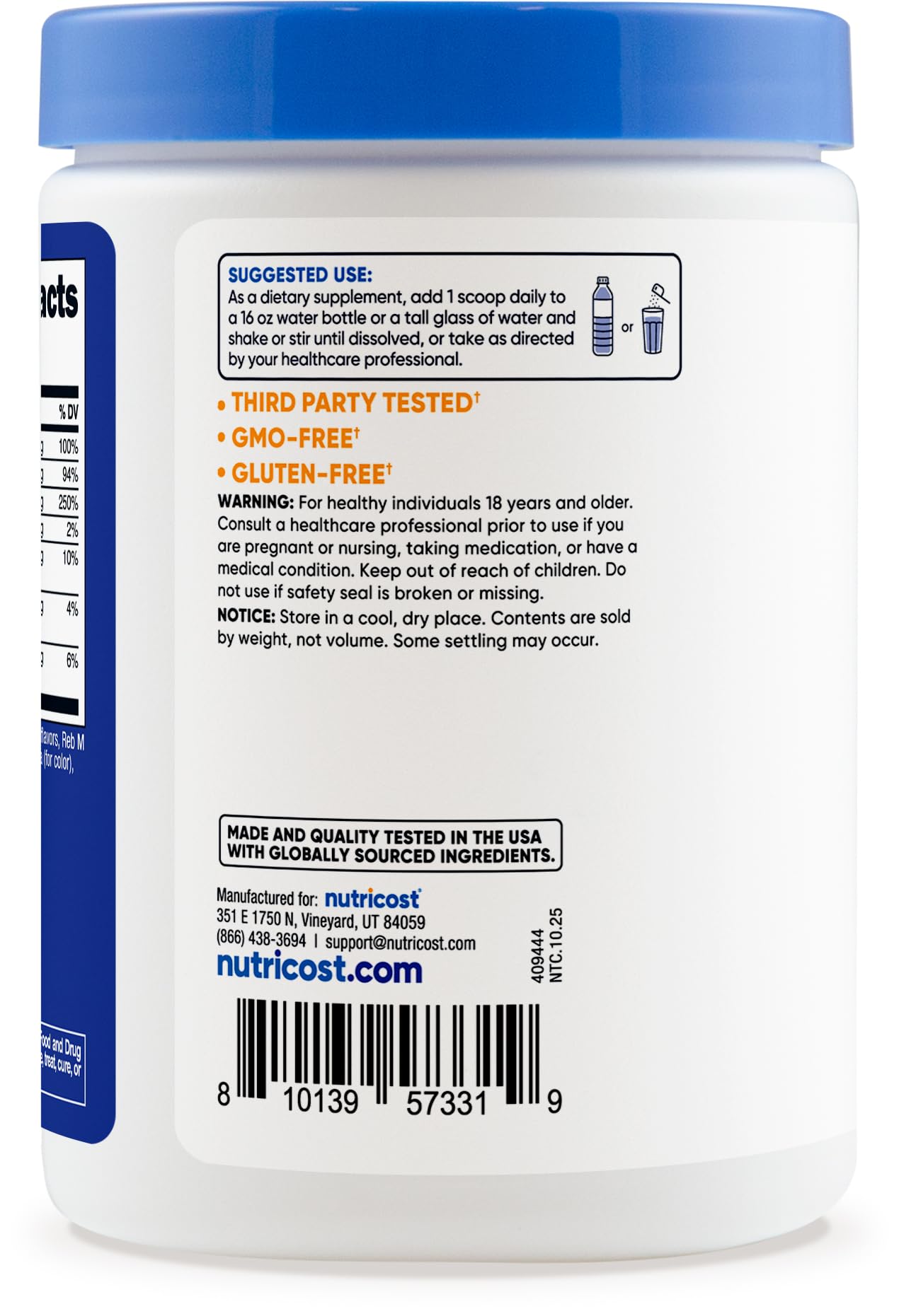 Nutricost Electrolyte Complex Powder (60 Servings, Blue Raspberry) - Hydration Supplement Drink Mix with Vitamins and Minerals