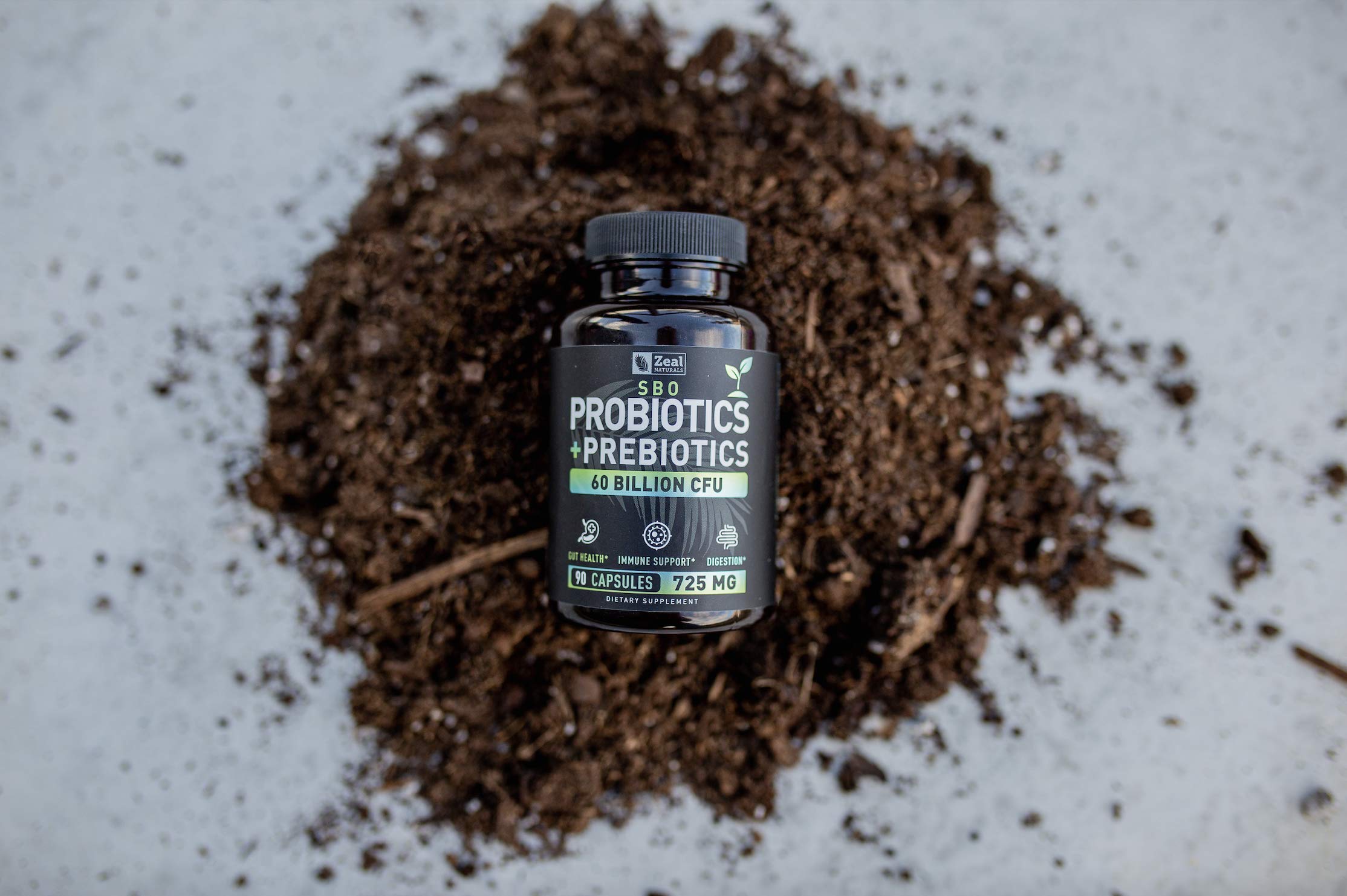 Probiotics and Prebiotics + SBO Probiotics (60 Billion CFU | 90 Capsules) Acidophilus Probiotic w. Saccharomyces Boulardii, Bifidobacterium + Spore Probiotic & Organic Sprouted Prebiotic Fiber Blend Zeal Naturals Au supplements