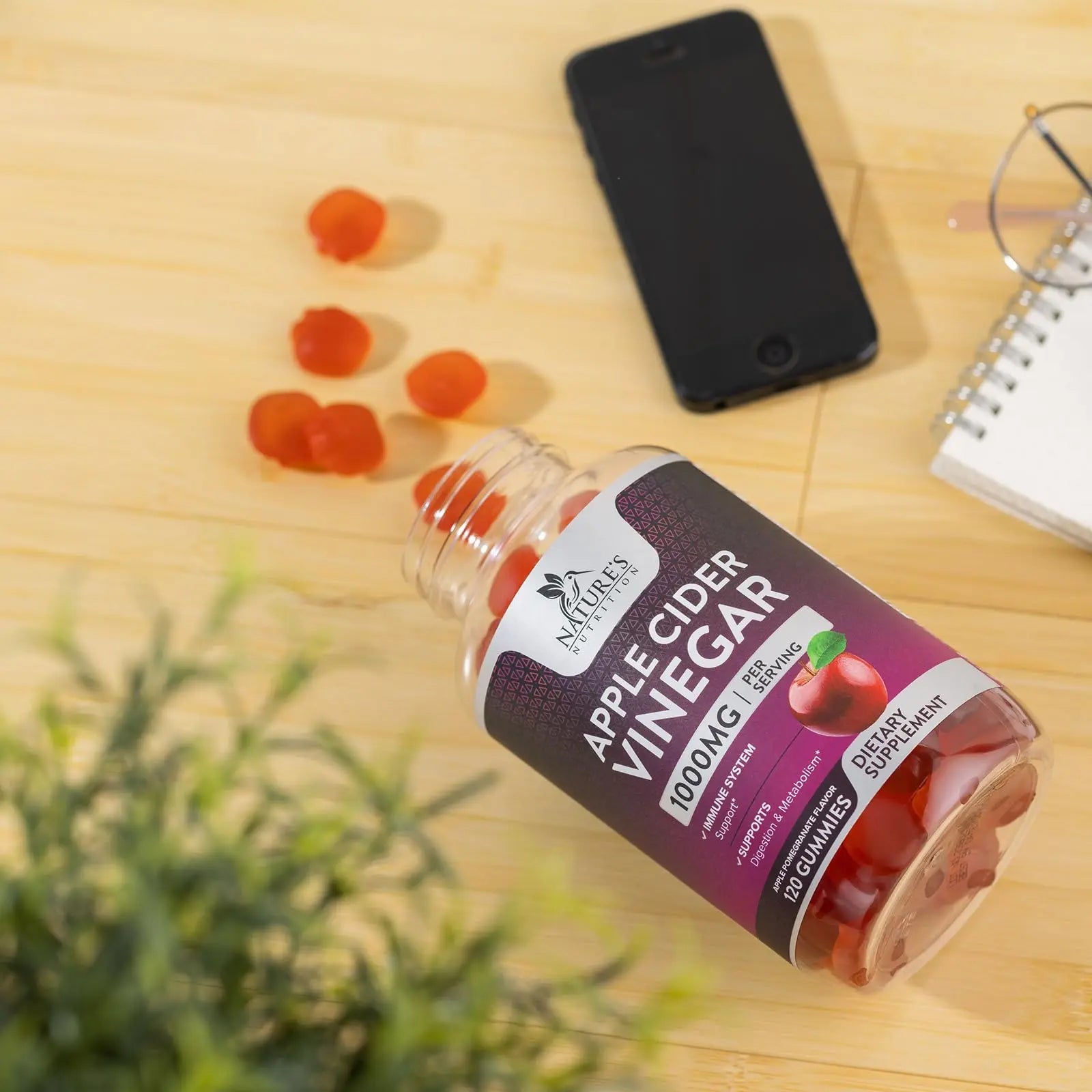 Nature's Nutrition Apple Vinegar Gummy for Weight Loss 1000mg - Vegan Apple Cider Vinegar Nature's Nutrition Au supplements
