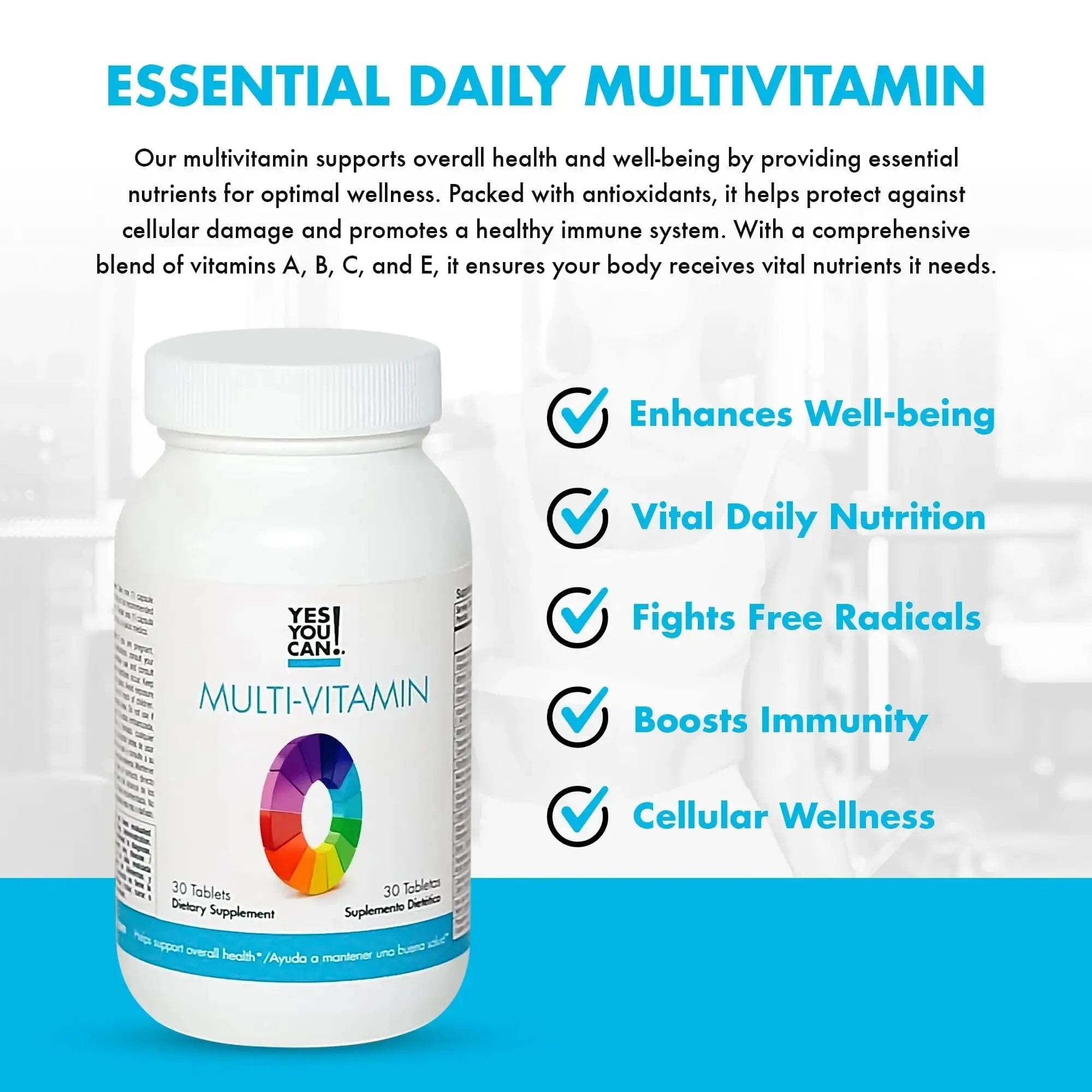 Yes You Can! Daily Multivitamins for Men and Women - Helps Assist Overall Health & Well-Being, Contains Antioxidants Yes You Can! Au supplements