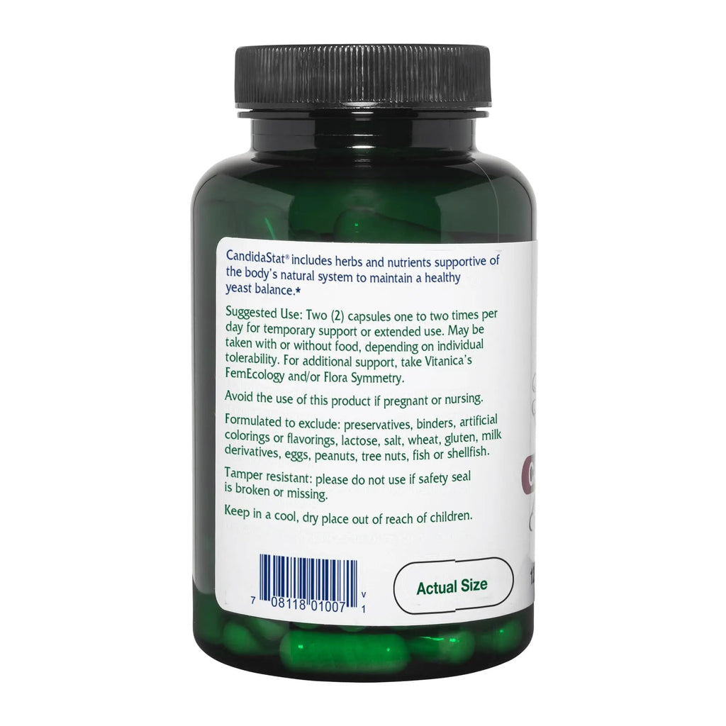 Vitanica Candidastat, Yeast Balance Supplement and Support, Vegan, 120 Capsules Vitanica Au supplements