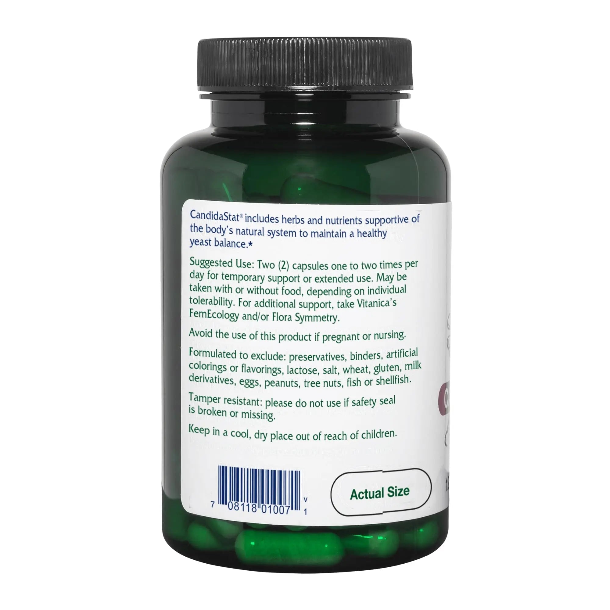 Vitanica Candidastat, Yeast Balance Supplement and Support, Vegan, 120 Capsules Vitanica Au supplements