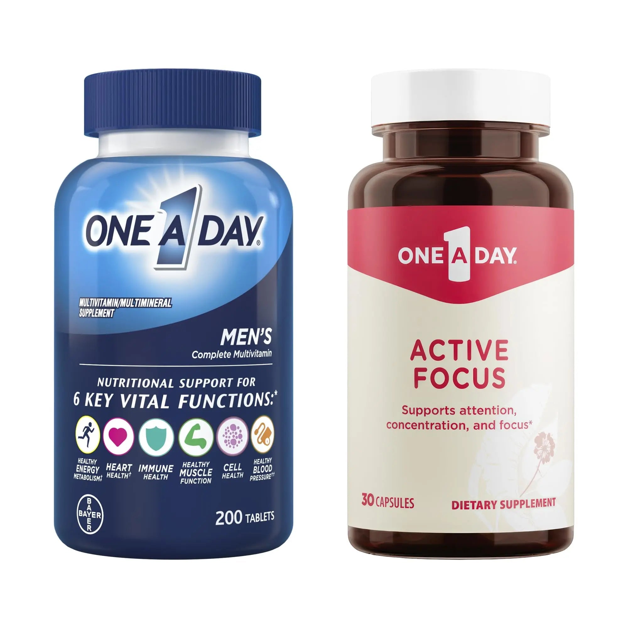 ONE A DAY Bundle Multivitamin for Men 200 Count Tablets Active Focus Supplement ONE A DAY Au supplements
