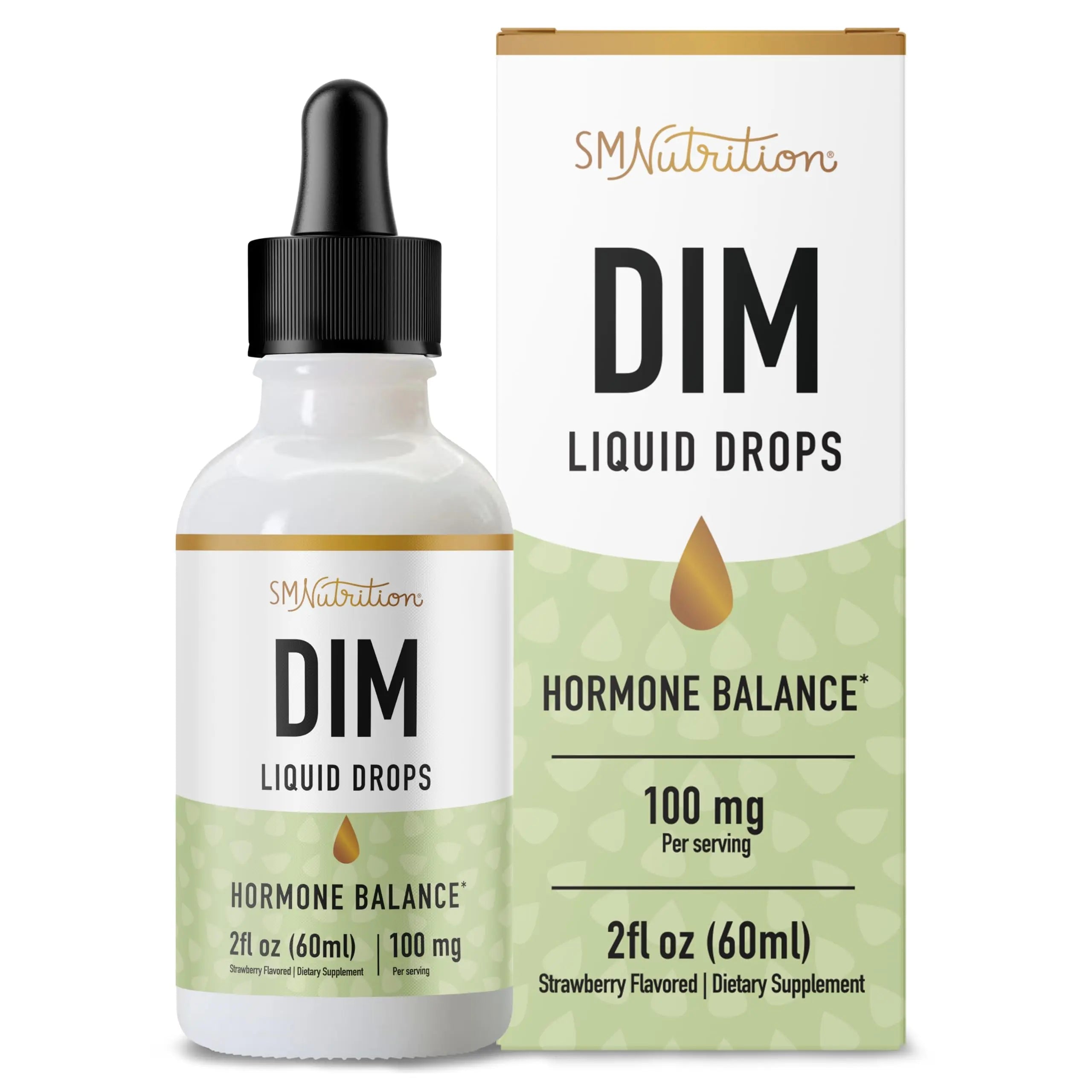 DIM Supplement Liquid Drops 100mg for Estrogen Balance for Women & Men | Hormone Balance SMNutrition Au supplements
