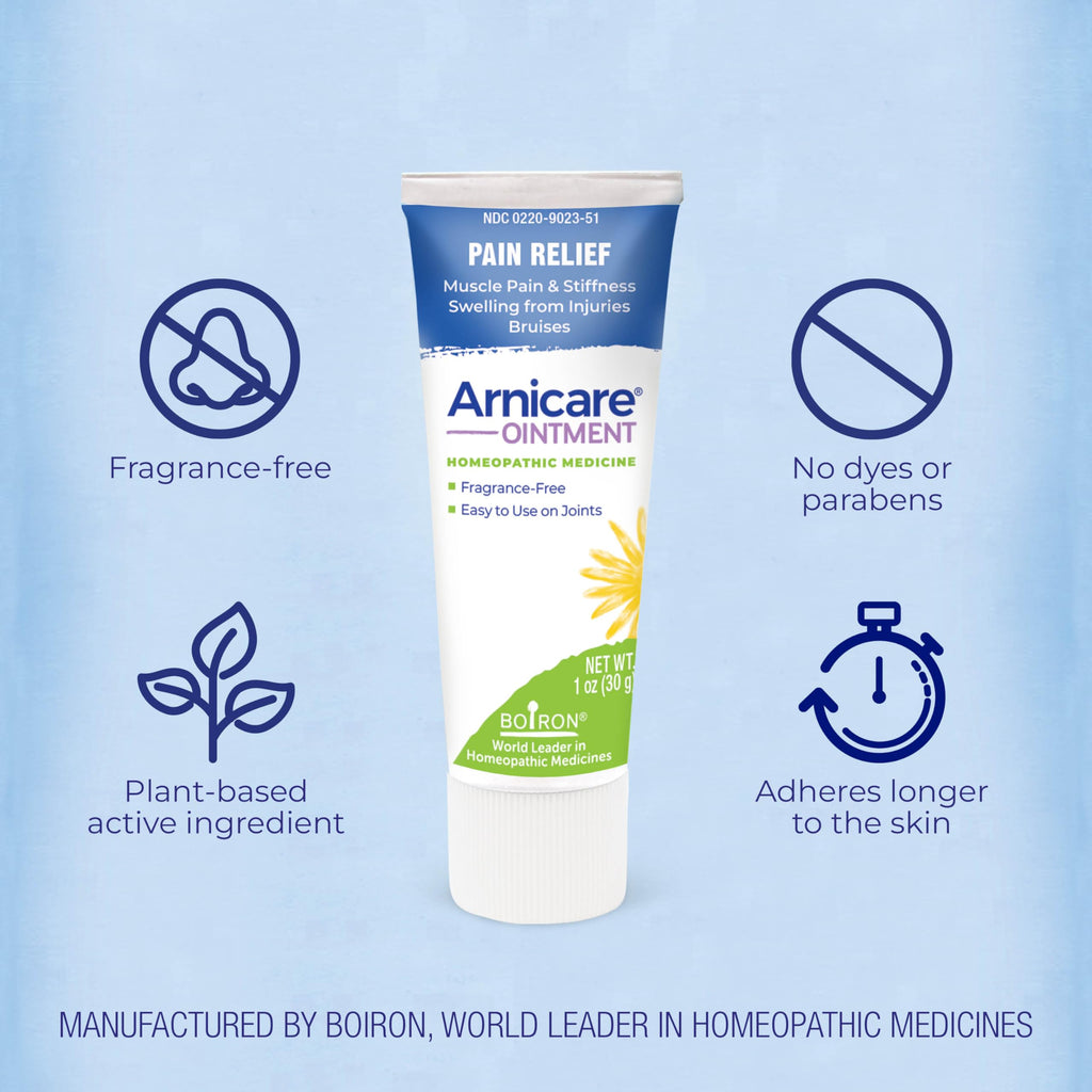 Boiron Arnicare Ointment for Relief of Joint Pain, Muscle Pain, Muscle Soreness, and Swelling from Bruises or Injury - Non-greasy and Fragrance-Free - 1 oz Boiron Au supplements