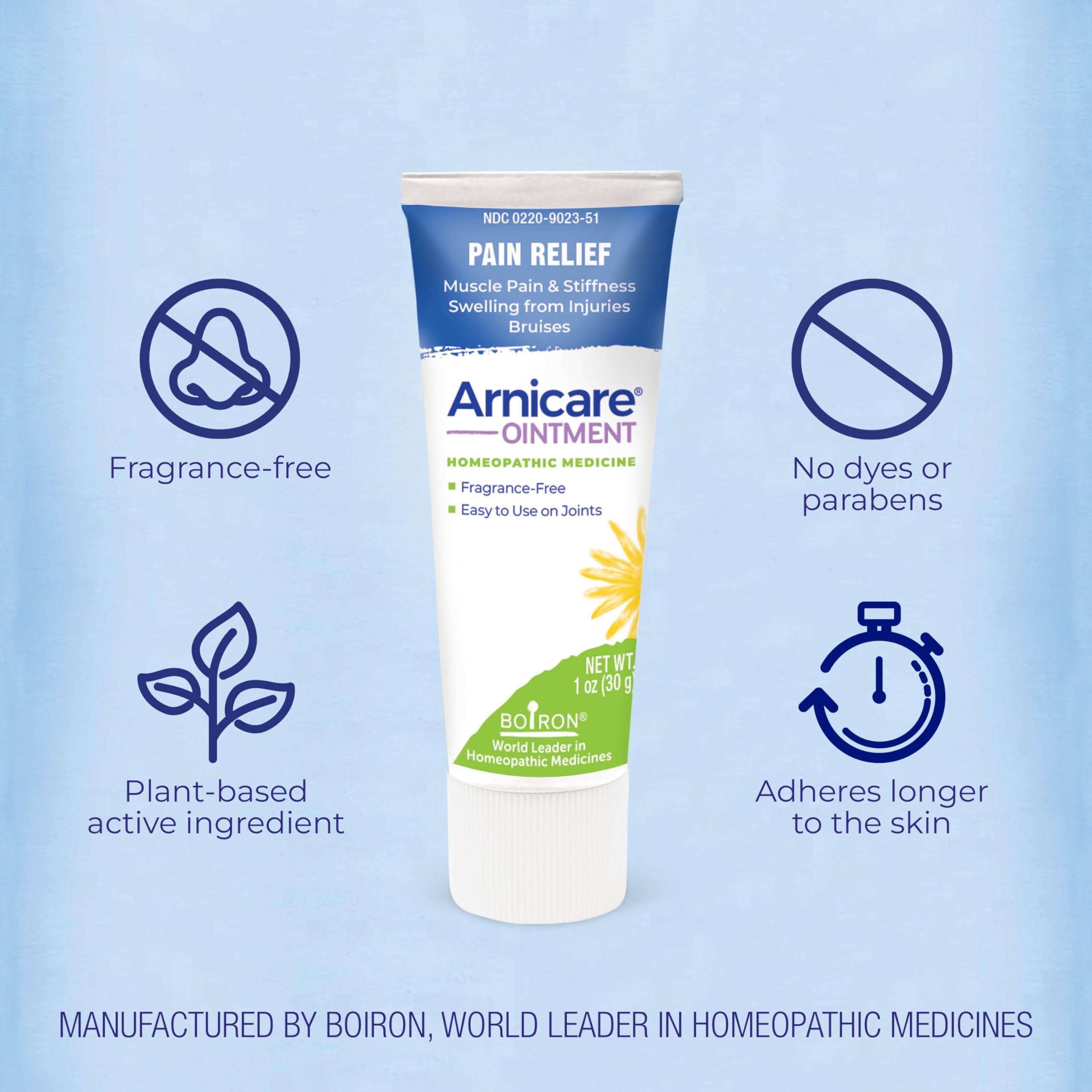 Boiron Arnicare Ointment for Relief of Joint Pain, Muscle Pain, Muscle Soreness, and Swelling from Bruises or Injury - Non-greasy and Fragrance-Free - 1 oz Boiron Au supplements