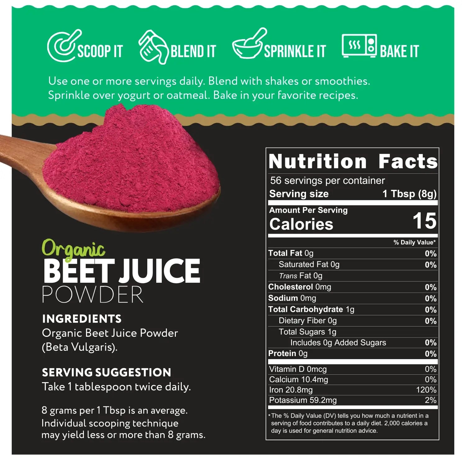 Ganic Food Organic Beet Root Juice Powder, 16 Ounces Ganic Food Au supplements