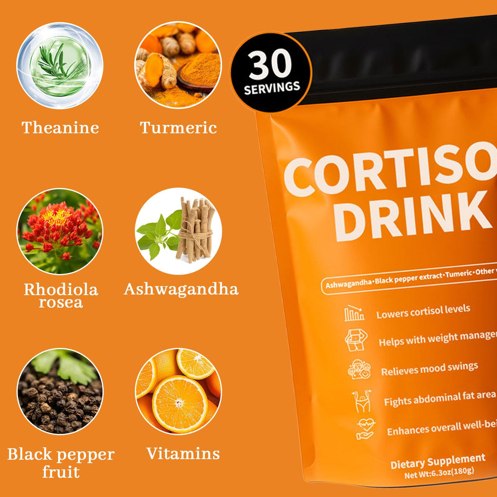 Rulinal Cortisol Drink Powder | Cortisol Supplements for Women | Ashwagandha, L-Theanine, Turmeric Root, Black Pepper Extract for Relax & Focus, Healthy Cortisol Levels, Mental Clarity, Vegan, 6.3oz Rulinal Au supplements