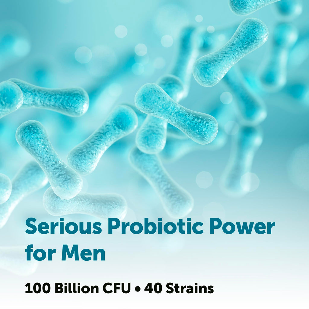 Micro Ingredients Probiotics for Men 100 Billion CFU, 40 Strains, 120 Vegetarian Capsules | Pre, Probiotics, Postbiotics & Enzymes | Pre, Probiotics, Enzymes, Saw Palmetto, Pumpkin Seed & Lycopene
