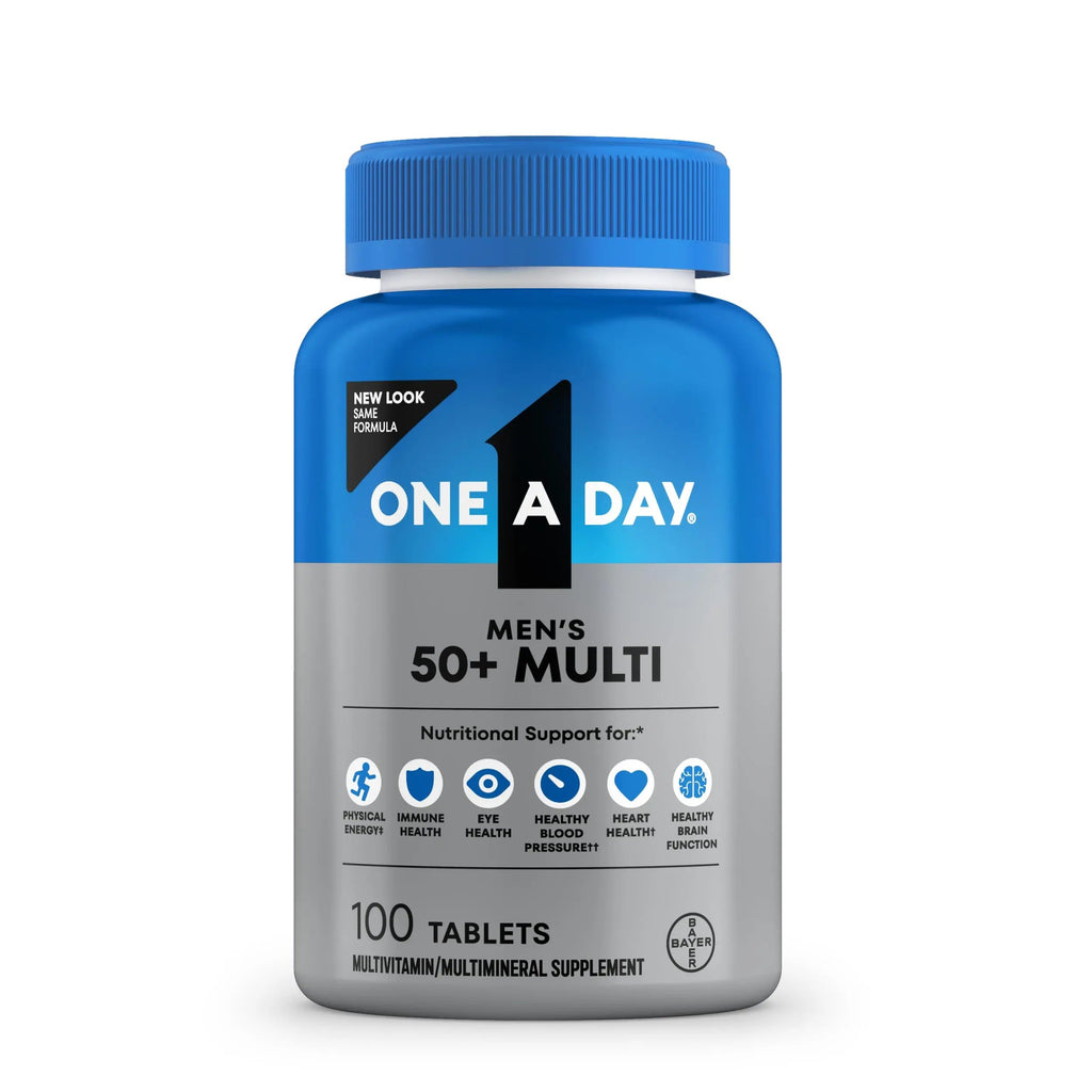One A Day Men’s 50+ Multivitamins, Supplement with A, C, D, E and Zinc for Immune Health*, Calcium & More, 100 Tablets ONE A DAY Au supplements