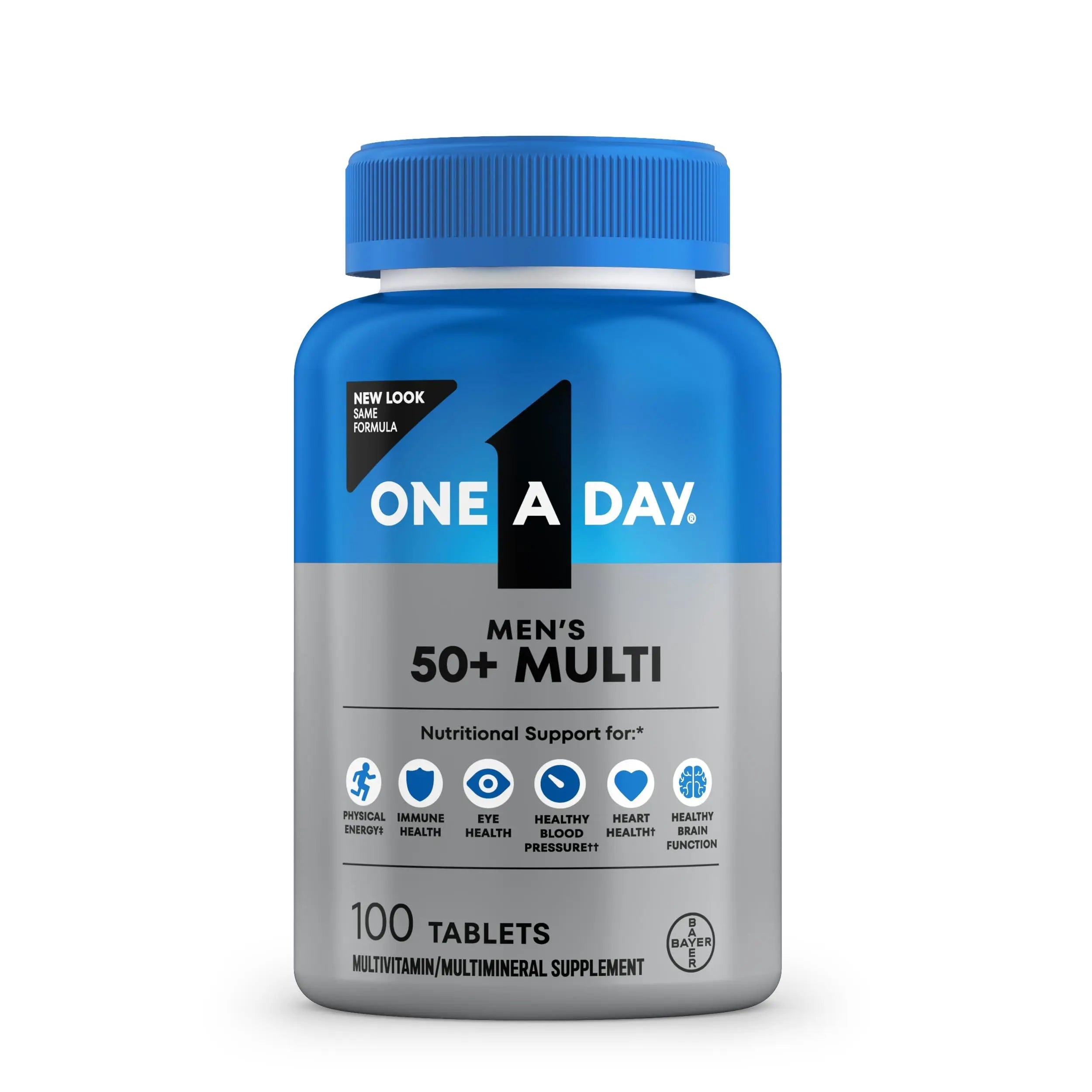 One A Day Men’s 50+ Multivitamins, Supplement with A, C, D, E and Zinc for Immune Health*, Calcium & More, 100 Tablets ONE A DAY Au supplements
