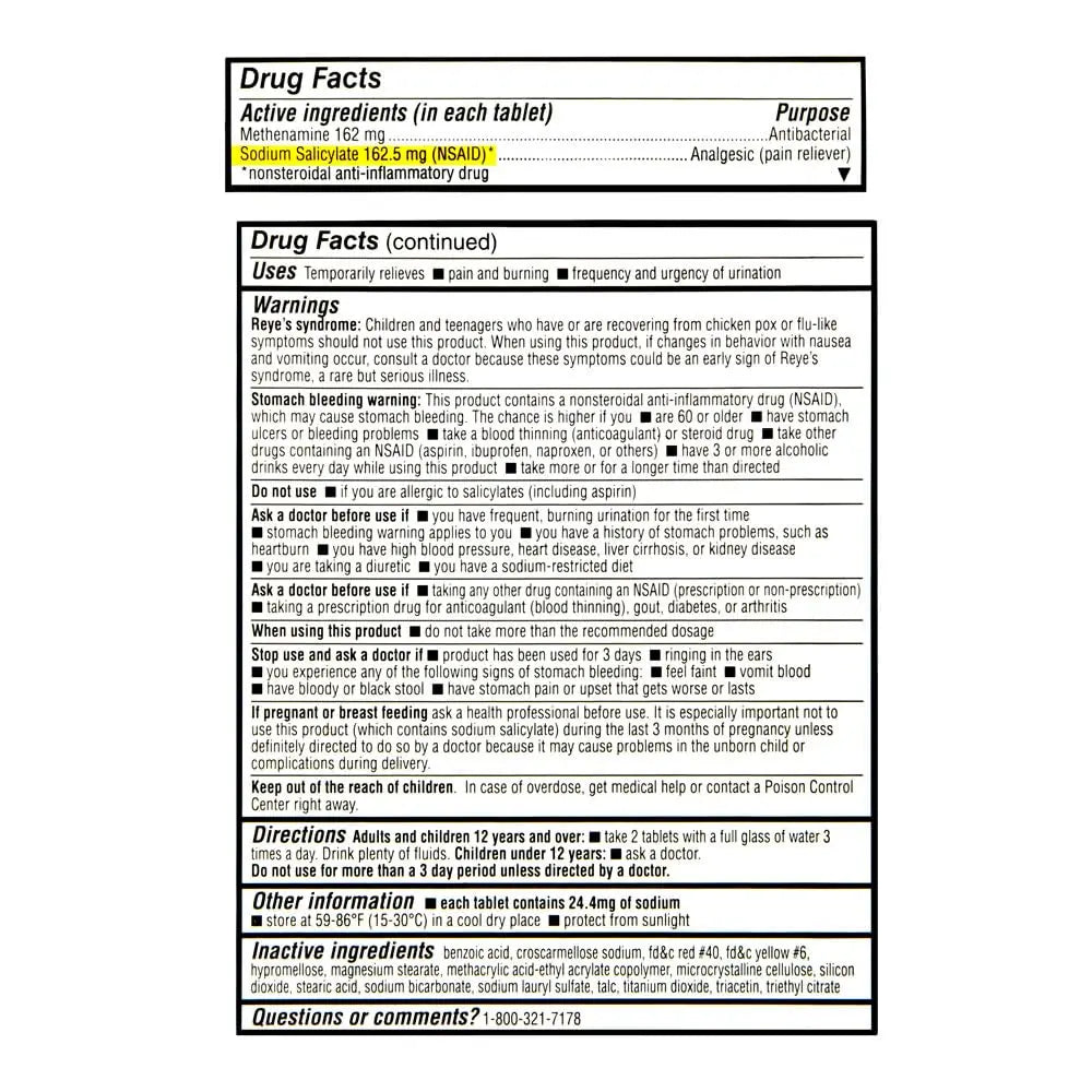 Quality Choice Urinary Pain Relief Antibacterial Plus, Urinary Tract Protection, Helps Control Symptoms of (UTI) Until You Can See a Doctor. 24 Tablets Quality Choice Au supplements