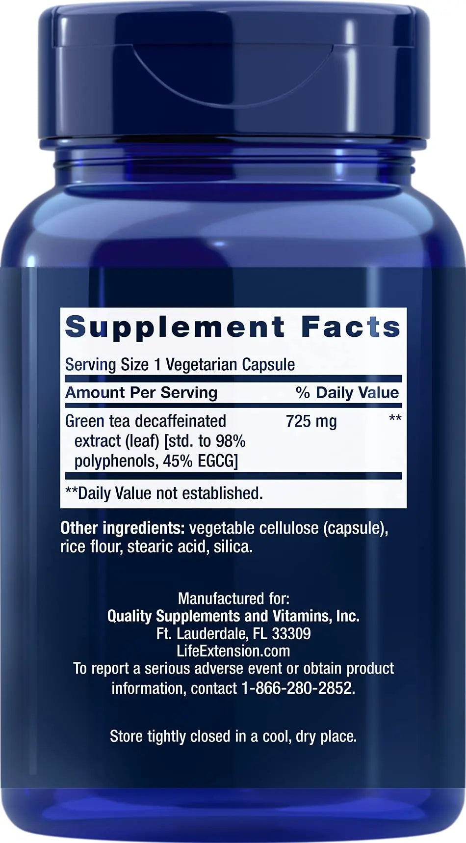 Life Extension Decaffeinated Mega Green Tea Extract – Polyphenol-Rich, Cell Health Life Extension Au supplements