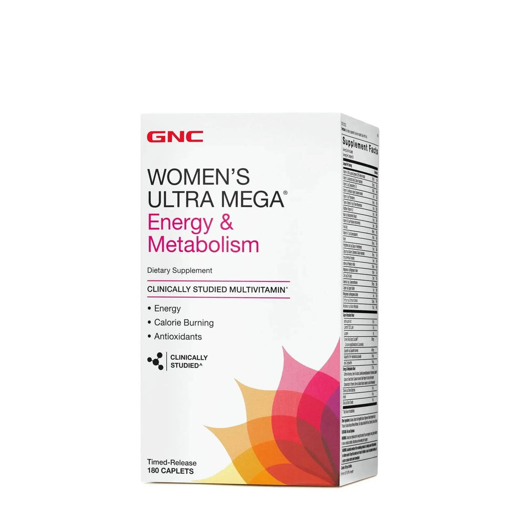 GNC Womens Ultra Mega Energy and Metabolism Multivitamin for Women, 180 Count, for Increased Energy, Metablism, and Calorie Burning GNC Au supplements