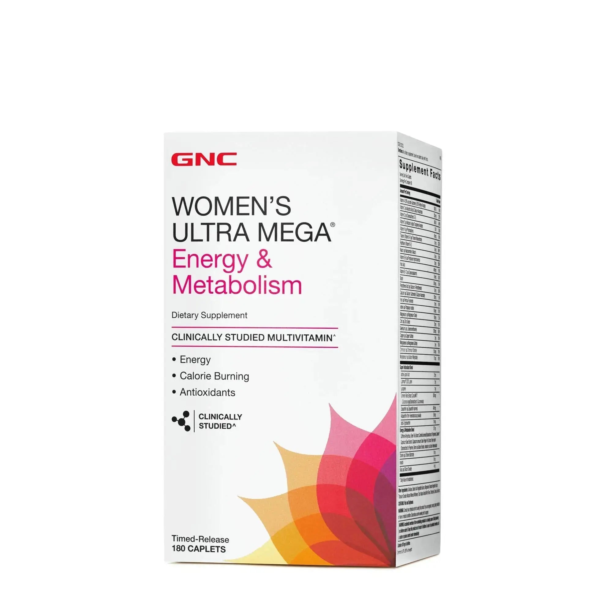 GNC Womens Ultra Mega Energy and Metabolism Multivitamin for Women, 180 Count, for Increased Energy, Metablism, and Calorie Burning GNC Au supplements