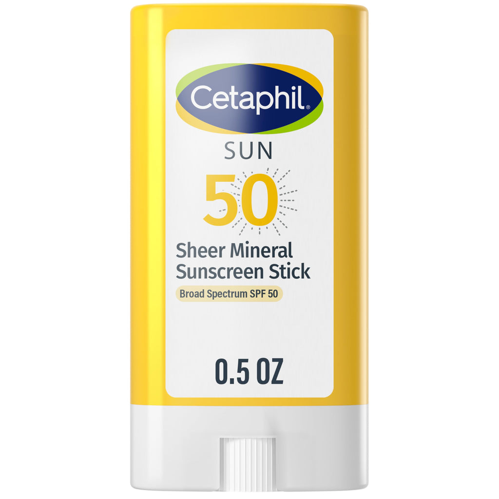 Cetaphil Sheer Mineral Sunscreen Stick for Face & Body, 0.5oz, 100% UVA/UVB Mineral Sunscreen: Zinc Oxide