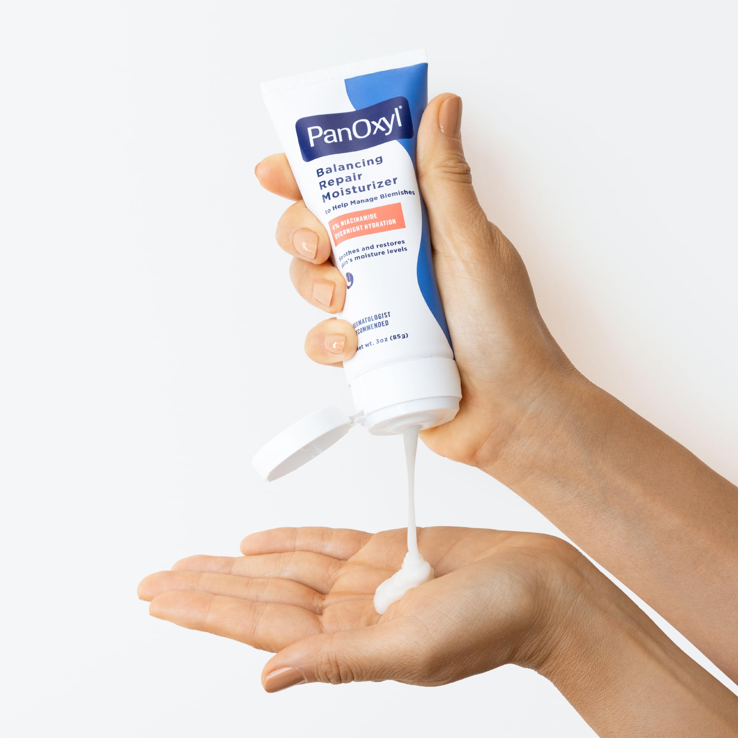 PanOxyl PM Balancing Repair Moisturizer with Niacinamide, Ceramides and Cica, Hydrating Face Moisturizer