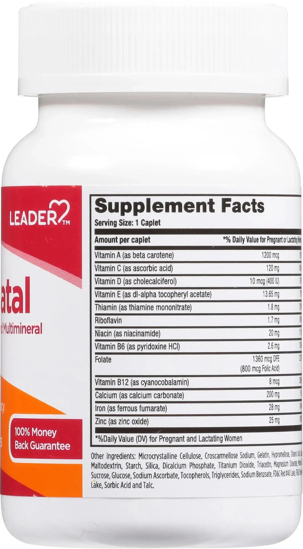 Leader Prenatal Multivitamin with 800mcg Folic Acid & Essential Nutrients for Healthy Pregnancy & Fetal Development, High Potency Vitamin Leader Au supplements