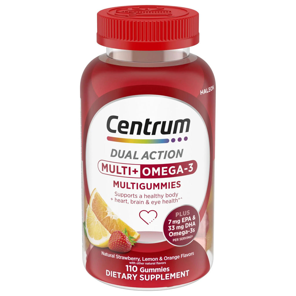 Centrum MultiGummies Multi+ Omega 3 Dual Action, Adult Multivitamin, Multivitamin/Multimineral/Omega 3 Centrum Au supplements