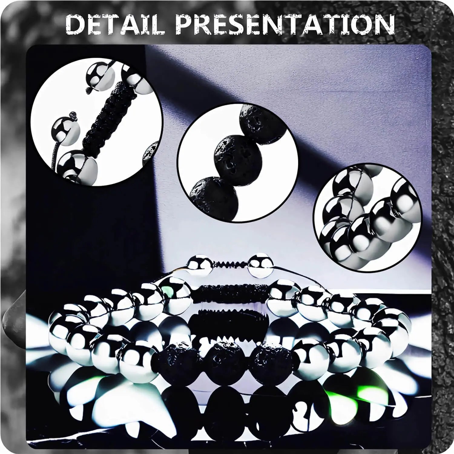 RENZHI-Magnetic Hematite Bracelet–Beaded Magnetic Bracelets for Men and Women RENZHI Au supplements