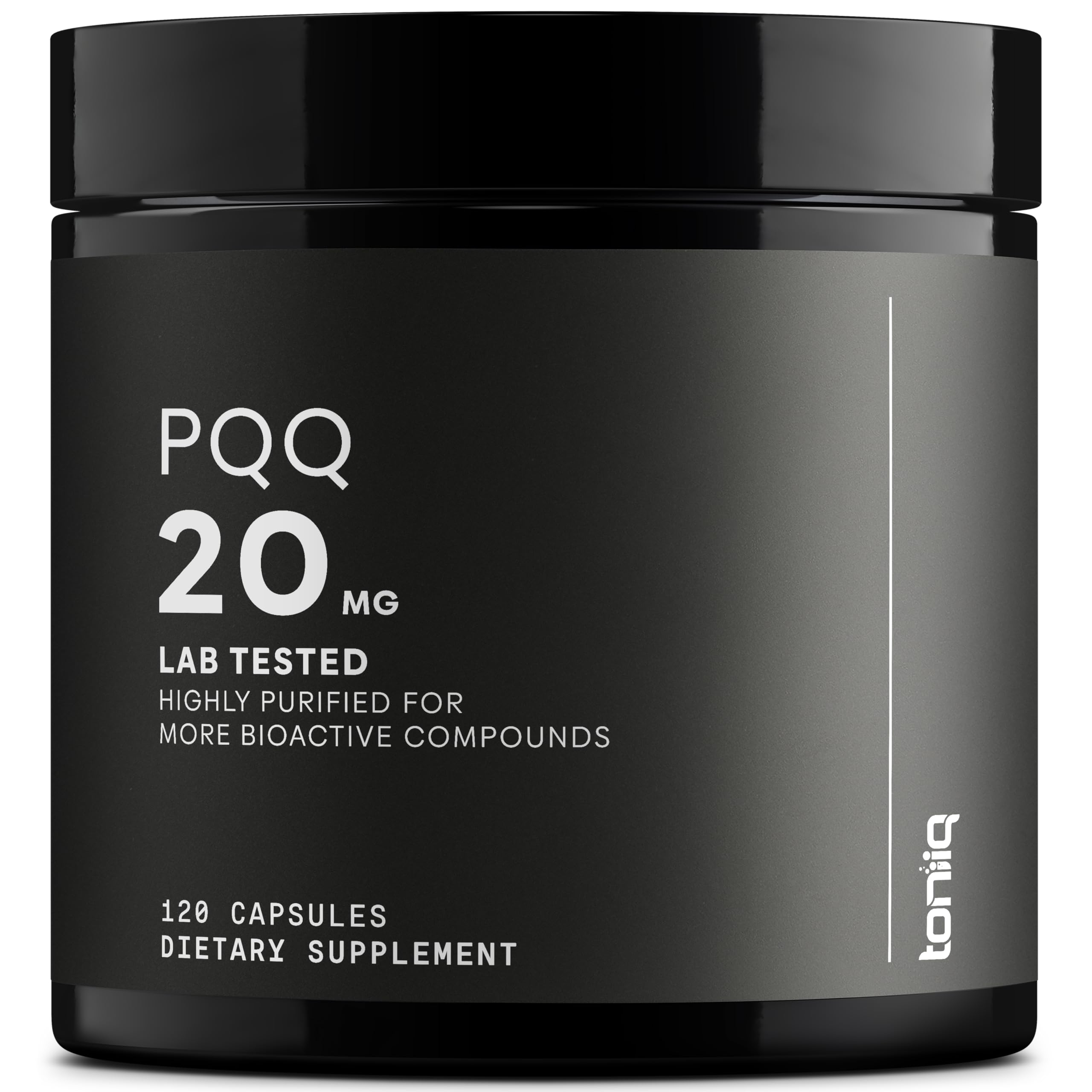 Toniiq 99%+ 20mg Supplement - Ultra High Purity PQQ 20mg Concentrated Formula - PQQ 20 mg 120 Capsules - Pyrroloquinoline Quinone Supplement - 1 Capsule Serving - Vegetarian Capsules Toniiq Au supplements