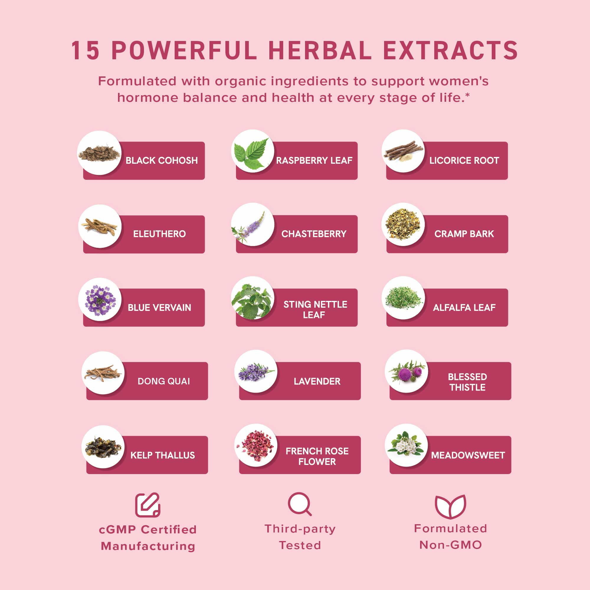 Hormone Balance Liquid Drops | with Black Cohosh, Stinging Nettle, Red Raspberry Leaf, Chasteberry & More | Menopause, Hot Flash, & PMS Relief Menstrual Herbal Support Tincture | Vegan Formula | 2oz SMNutrition Au supplements