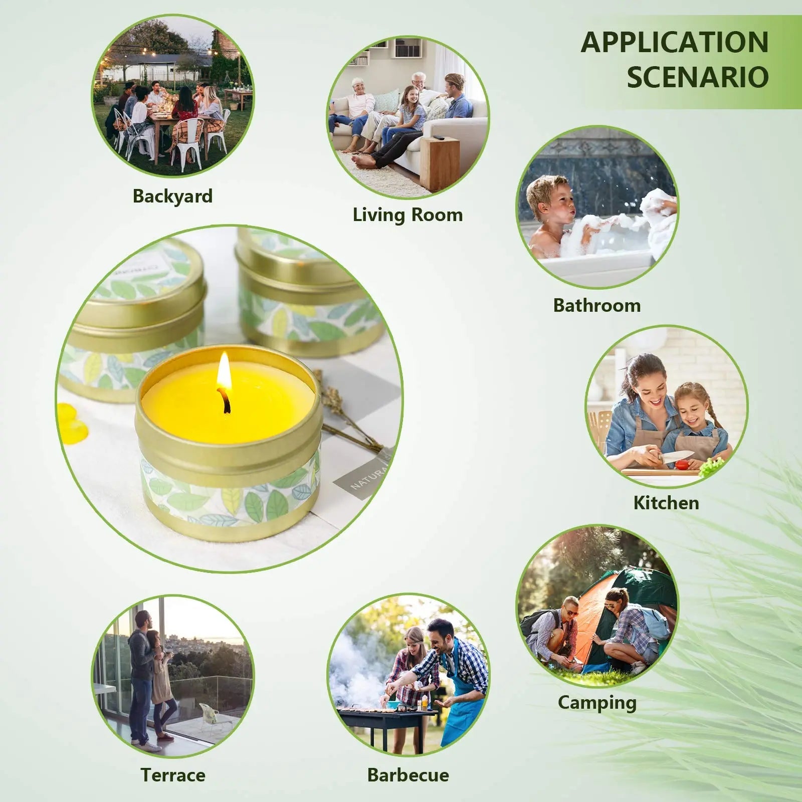 Citronella Candles Outdoor, Scented Candles, Summer Soy Wax Candles, Lemongrass Candles STRN Au supplements