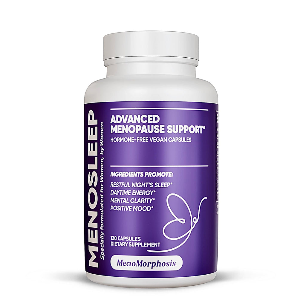 Meno Sleep Menopause Support Supplement: Clinically Proven Ingredients Improve Energy, Mood & Mental Clarity. Magnesium Glycinate, L-Theanine, Ashwagandha, Made in USA, Vegan, Hormone Free 120 Ct MenoMorphosis Au supplements