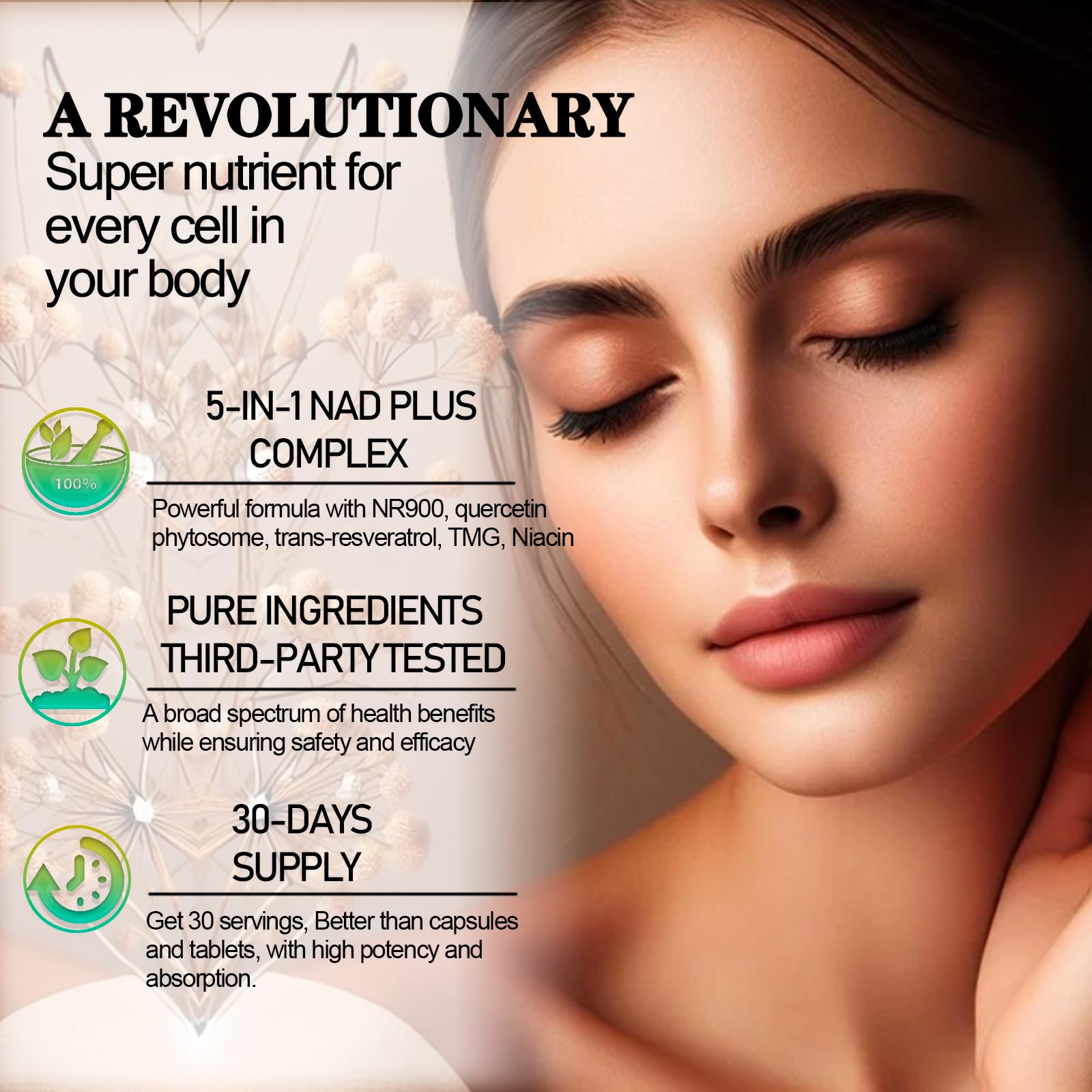 NAD Supplements for Women & Men, Liposomal NAD Nicotinamide Riboside Resveratrol 900mg, TMG, Quercetin, Vitamin B3, Organic Liquid NAD Resveratrol Supplement for Longevity, Energy, Anti-Aging, Focus WellVeraVida Au supplements