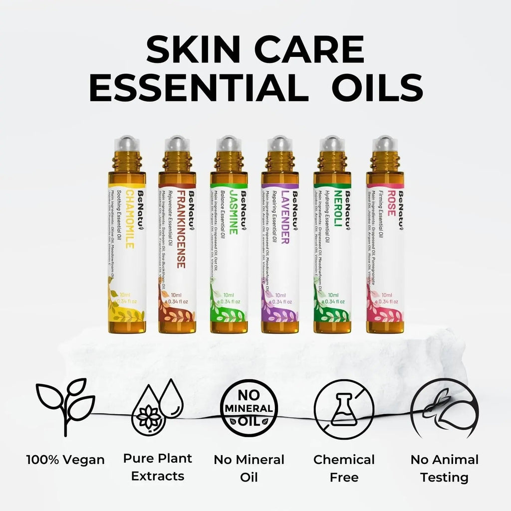 benatu 6-Pack Facial Essential Oils - Skin Care Set, 100% Pure Plant Extraction, Safe for Sensitive Skin benatu Au supplements