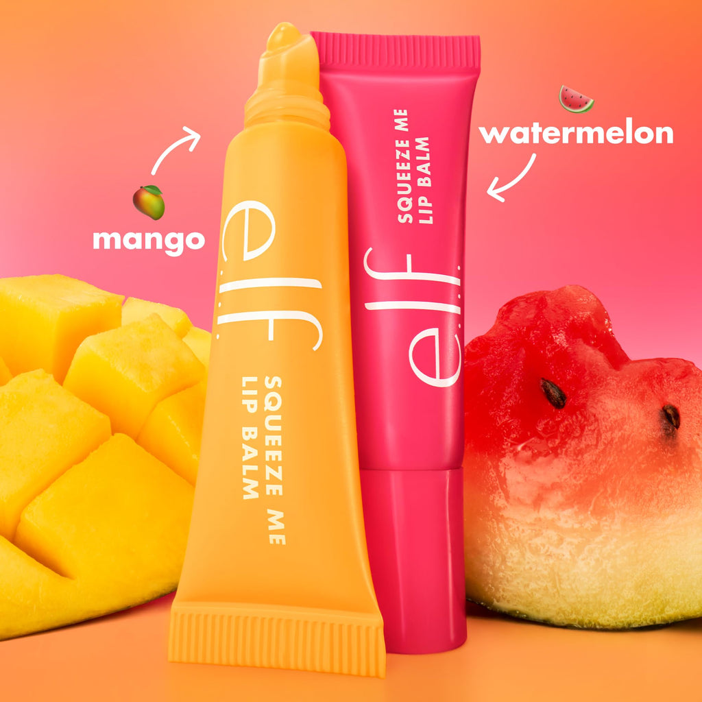 e.l.f. Squeeze Me More Lip Balm Duo, Moisturizing Balm For A Sheer Tint Of Color, Made With Hyaluronic Acid