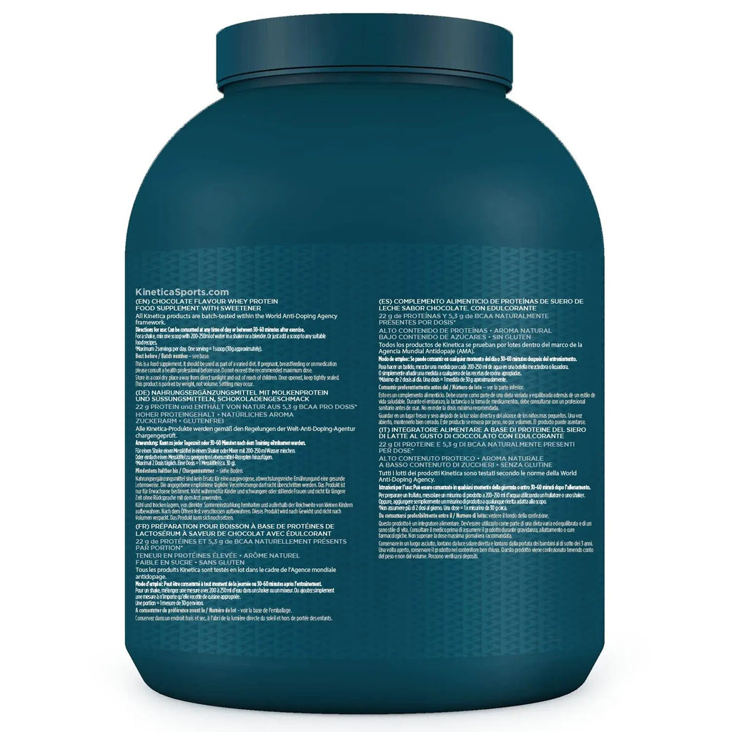 Kinetica Chocolate Whey Protein Powder | 2.27kg | 22g Protein per Serving | 76 Servings Kinetica Au supplements